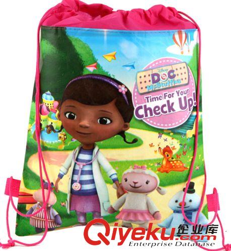 束口袋抽繩袋 DOC mcstuffins 小醫(yī)生小護(hù)士外貿(mào)雙面無(wú)紡布印刷束口抽繩袋書包