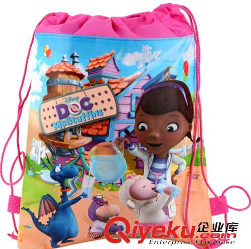 束口袋抽繩袋 DOC mcstuffins 小醫(yī)生小護(hù)士外貿(mào)雙面無(wú)紡布印刷束口抽繩袋書包