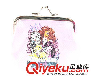 零錢包 新款Monsters  high鬼魅鐵扣零錢包燙畫尼龍布料 兒童硬幣包