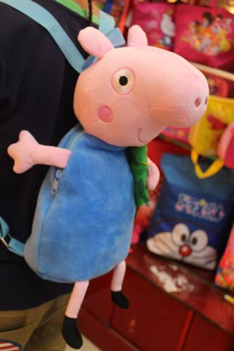 書包 背包 peppa pig佩佩豬粉紅小豬豬小妹喬治毛絨玩具兒童書包幼兒園背包