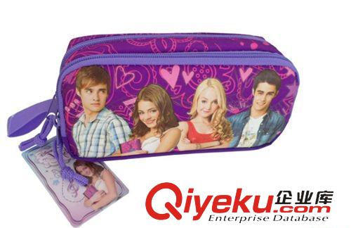 筆袋，筆盒，文具盒 西澤女孩 disney violetta 紫色印花女孩筆袋現(xiàn)貨供應(yīng)外貿(mào)原單原始圖片2