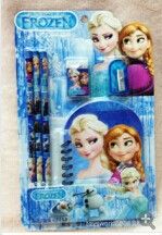 文具套裝 DISNEY迪斯尼冰雪奇緣FROZEN 鉛筆橡皮卷筆刀本子直尺文具套裝