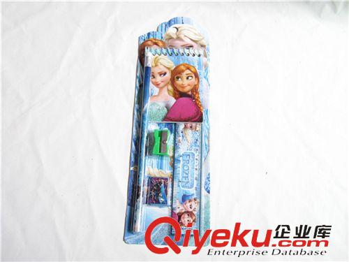 筆 本子 卷筆刀 尺子 修正帶 橡皮擦 冰雪奇緣文具套裝 卡通兒童文具禮品禮盒 學(xué)習(xí)用品5件套生日禮物原始圖片2
