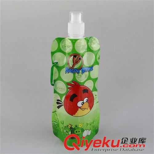 直形折疊水袋 創(chuàng)意禮品運(yùn)動(dòng)水瓶 折疊水袋 兒童水袋，可定制LOGO