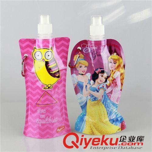 卡通形狀折疊水袋 卡通儲水袋折疊水袋可折疊水瓶環保便攜折疊運動水壺