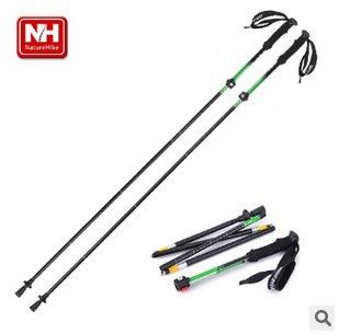 登山杖 Naturehike-NH 專業外鎖登山杖 超輕7075 海綿手柄折疊手杖 速鎖