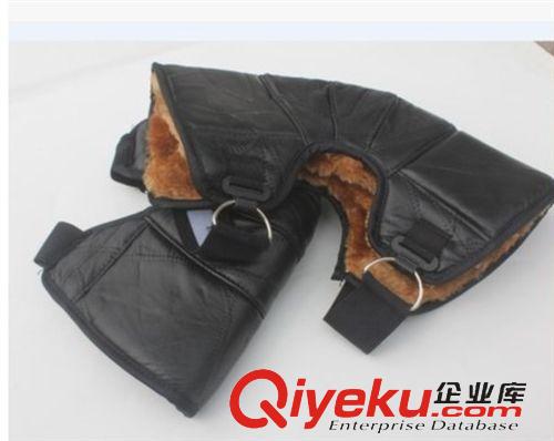 海寧皮革城皮具 摩托車護膝zp綿羊皮護膝電動車小護膝防風保暖騎行車短護膝掛鉤原始圖片3