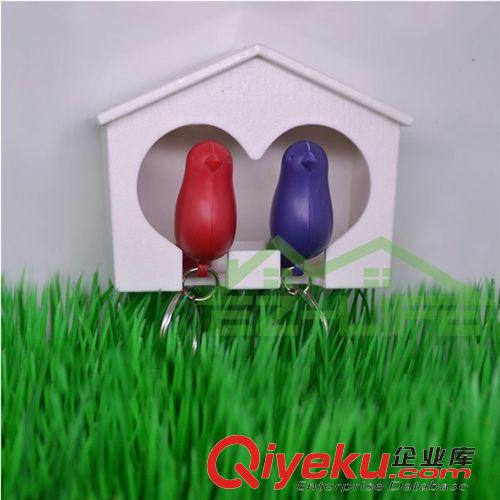 家居用品 雀兒口哨鑰匙圈 鳥窩鑰匙扣 小鳥巢鑰匙扣 情侶小鳥屋鑰匙扣原始圖片2