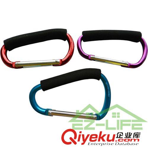 運(yùn)動及娛樂 大號11*140mm {wn}省力購物器 承重50kg 帶海綿 多功能D型登山扣