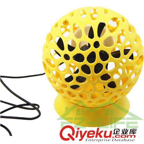 辦公用品 批發5葉片 靜音 電腦散熱器 時尚蜂窩式迷宮扇 USB球形迷你小風扇