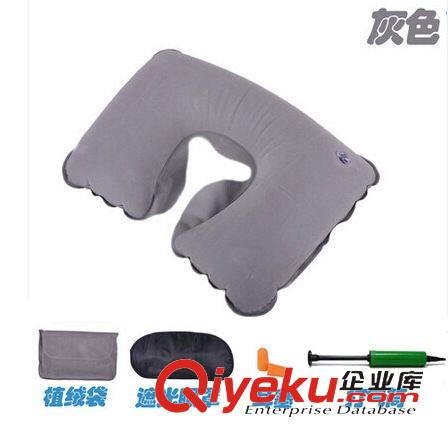 U型枕 85g戶外自駕汽車U型枕便便捷式充氣護頸枕旅行旅游枕頭送打氣筒原始圖片3