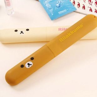 小物品系類 A輕松熊旅行牙刷盒戶外旅行牙刷套裝方便衛生保護套防灰塵 23g