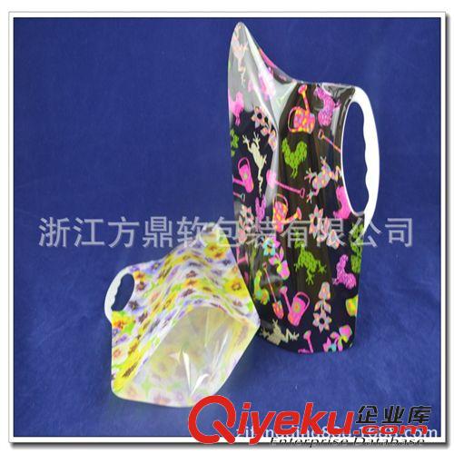 環(huán)保水袋/水壺系列 生產(chǎn) PET水壺/帶手柄自立式水壺/可折疊式水袋/軟體澆花水瓶原始圖片3