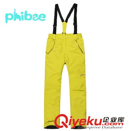 滑雪用品 2015年冬季Phibee新款兒童保溫防風(fēng)防水透氣外貿(mào)戶外登山滑雪褲