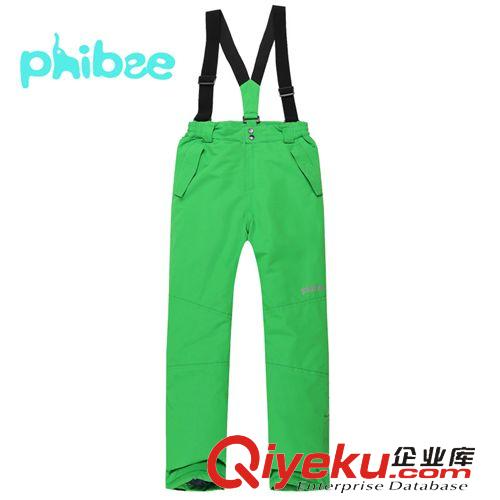 滑雪用品 2015年冬季Phibee新款兒童保溫防風(fēng)防水透氣外貿(mào)戶外登山滑雪褲