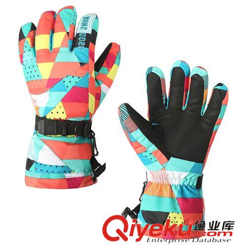 滑雪用品 滑雪手套 GSOU SNOW專柜zp手套 女士 炫彩系列原始圖片2