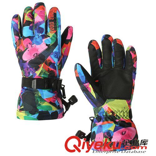 滑雪用品 滑雪手套 GSOU SNOW專柜zp手套 女士 炫彩系列原始圖片3