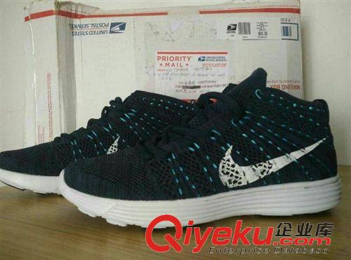 編織飛線 Lunar Flyknit Chukka 限量??！ 飛線編織跑鞋 深藍(lán) 40-44