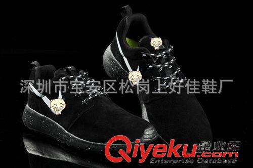 耐克/NIKE roshe run倫敦奧運跑鞋低幫潑墨防水反毛皮運動休閑男女跑步鞋