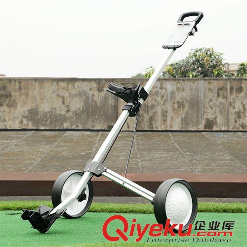 球場(chǎng)練習(xí)設(shè)備 廠家生產(chǎn) 高爾夫兩輪球包車 可折疊手推拉球包車原始圖片2