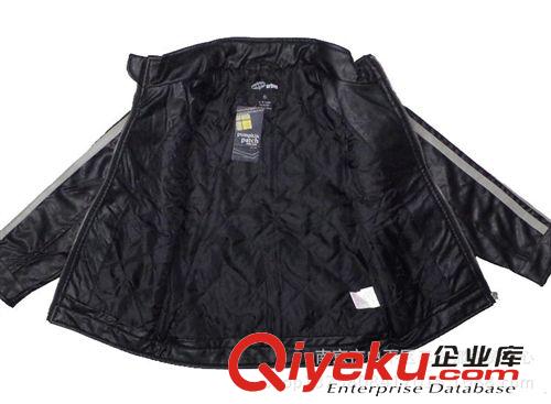 外貿(mào)童裝春秋 外貿(mào)原單zp歐單男童皮棉衣皮夾克加厚春秋外套原始圖片2