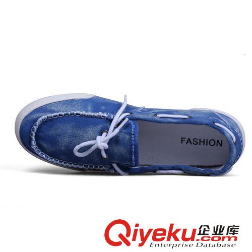 男士休閑鞋 秋夏新品時(shí)尚潮流男士帆布鞋韓版 水洗牛仔布鞋 男板鞋單鞋子批發(fā)原始圖片3