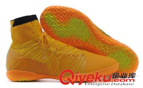 足球鞋 {dj0}高幫飛線碎釘足球鞋 平底  Elastico TF 外貿批發