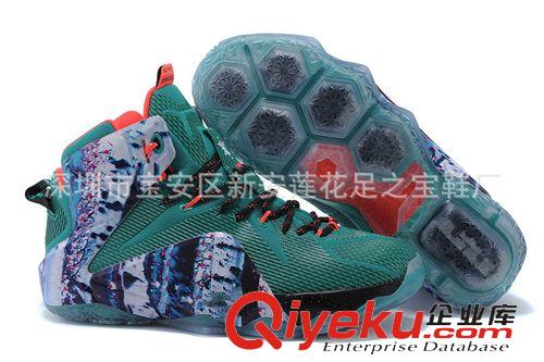 籃球鞋 2015{zx1}款詹姆斯12代籃球鞋 透氣 網面 耐磨 防滑運動籃球戰靴原始圖片3