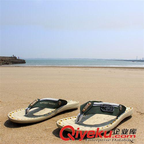 海鯊2015新品拖鞋 工廠批發(fā) 2015耀利海鯊高端人字拖鞋 夏季男士沙灘涼鞋防滑韓國潮原始圖片3