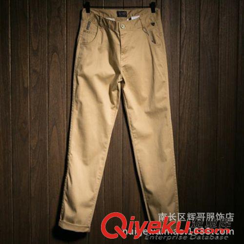 【休閑長褲】 外貿(mào)原單 A家男士純棉修身小腳褲 皮標 休閑褲小直筒 4色入 長褲原始圖片2