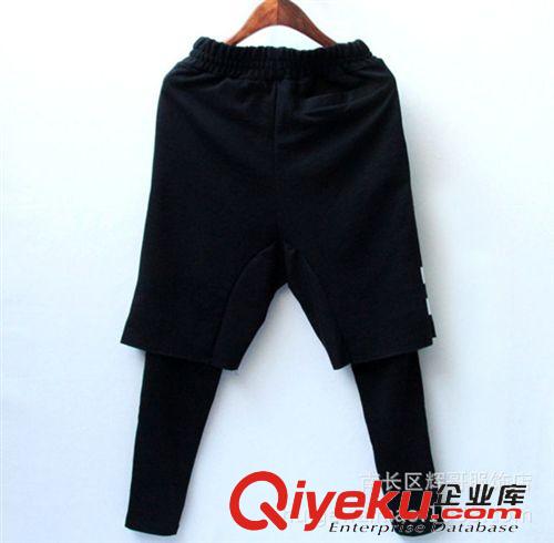 【休閑長褲】 輝哥外貿(mào) Z家新品 2015春夏男士時尚假兩件休閑長褲 衛(wèi)褲 潮男原始圖片2