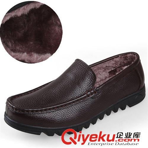 爆款 廠(chǎng)家直銷(xiāo)2015春秋冬特大碼男鞋頭層牛皮男士休閑鞋一腳蹬懶人鞋原始圖片3