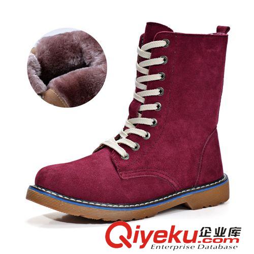  靴子 單靴 棉靴子 廠家直銷秋冬歐美英倫真皮雪地靴手工牛筋底女靴加棉馬丁靴短靴原始圖片2