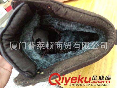 皮鞋 晉江鞋子批發 頭層牛皮高幫加毛棉鞋 保暖耐磨系帶男士大頭皮鞋