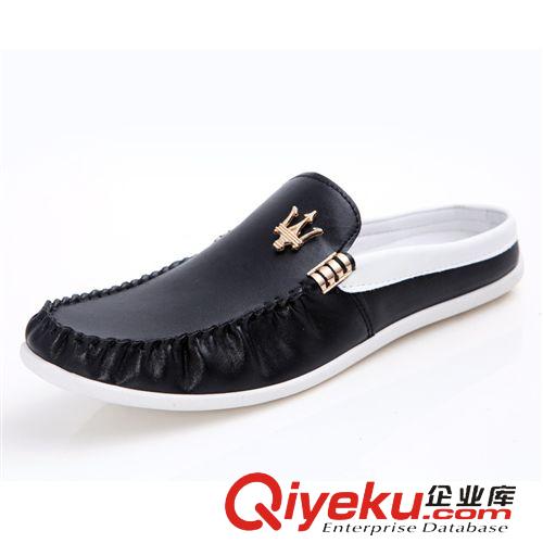 豆豆鞋 夏季新款時(shí)尚潮流懶人鞋韓版透氣帆布鞋休閑鞋牛仔布半拖鞋涼鞋男原始圖片3
