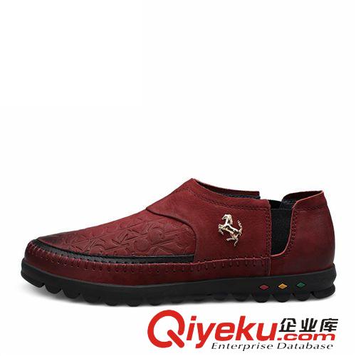 時尚 豆豆潮鞋 春秋新款磨砂皮男鞋日常商務休閑鞋復古男士單鞋一腳登懶人鞋皮鞋原始圖片3