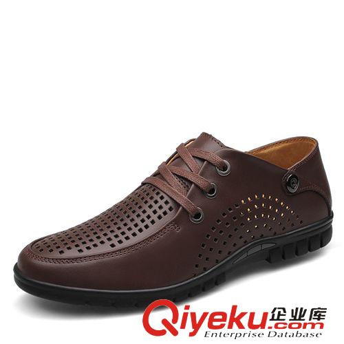 36-48大碼男鞋 夏季新款36-44小碼男士透氣涼皮鞋 zp軟底商務休閑開車鞋洞洞鞋原始圖片2