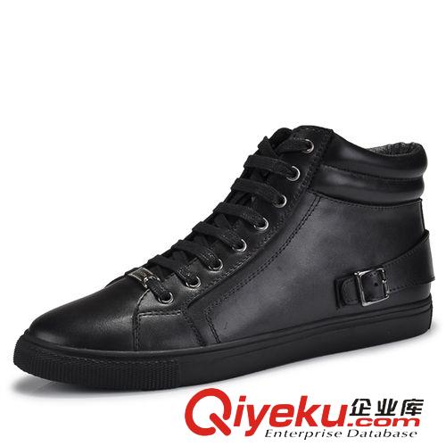 36-48大碼男鞋 男士36-48小碼高幫單皮鞋韓版時尚板鞋 日常大碼休閑牛仔四季皮鞋原始圖片2