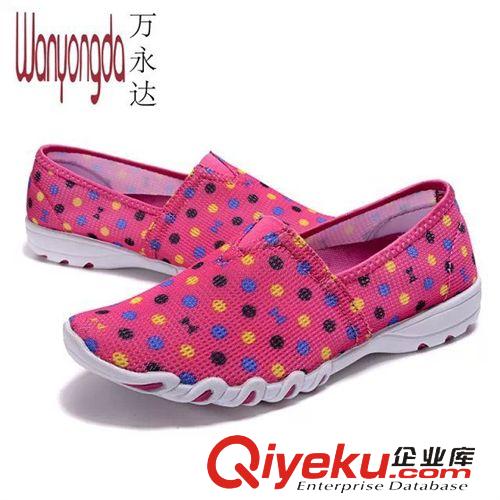 時(shí)尚單鞋 2015春夏季透氣帆布鞋平底平跟印花女鞋批發(fā)