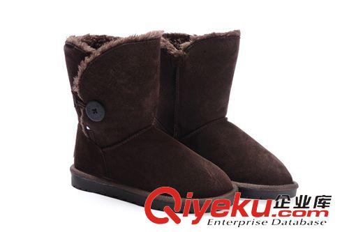 IVG雪地靴 IVG2014冬季新款女鞋子真牛皮雪地靴5803紐扣牛筋底保暖鞋中筒靴原始圖片3