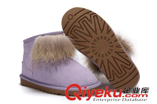 IVG雪地靴 IVG{zx1}款冬季新品 雪地靴5528狐貍毛超大毛毛 zp牛皮女靴子
