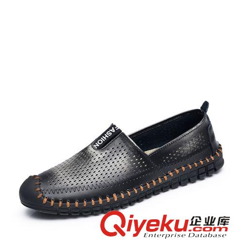 zp鞋 工裝鞋 廠家直銷夏季新款男鞋洞洞透氣鞋網(wǎng)鞋男士商務休閑鞋舒適鏤空皮鞋原始圖片3