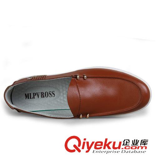 熱銷產(chǎn)品 廠家直銷春秋男鞋子舒適英倫潮流男士韓版休閑皮鞋透氣軟皮懶人鞋原始圖片3