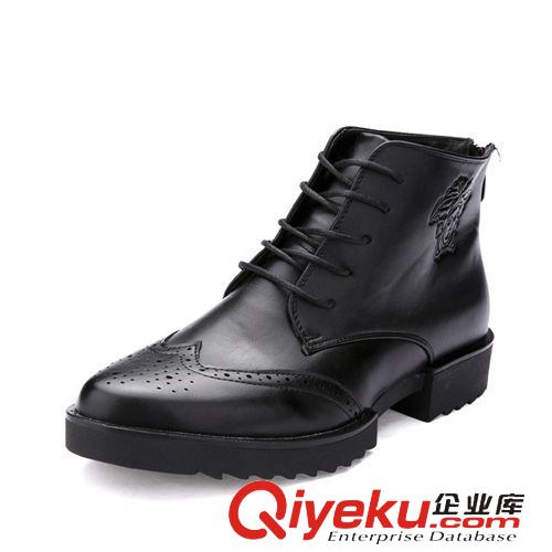 馬丁靴 棉鞋 廠家批發冬季新款韓版真皮高筒馬丁靴英倫冬靴歐美女靴子牛筋潮靴