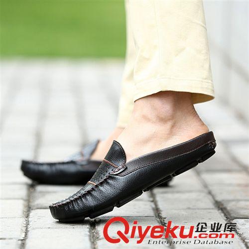涼鞋 涼拖 全透氣鞋  廠家直銷2015夏季新款男士涼拖鞋男zp韓版休閑鞋包頭半拖豆豆鞋
