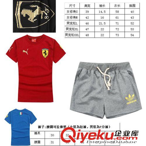 運動、休閑套裝 2015  夏季新款 時尚休閑 短T短褲 女士套裝原始圖片2
