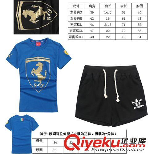 運動、休閑套裝 2015  夏季新款 時尚休閑 短T短褲 女士套裝原始圖片3