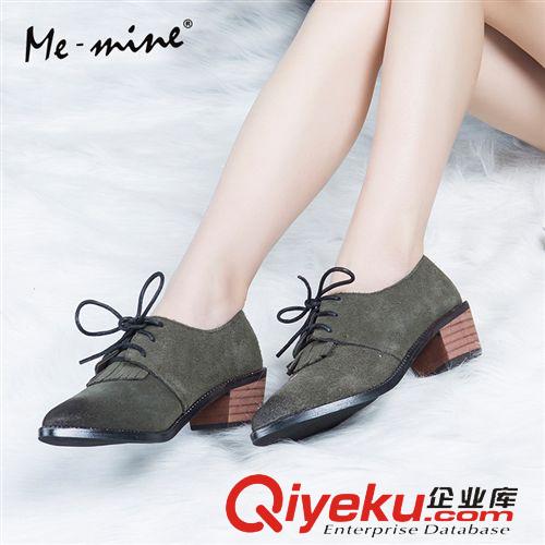 按【價(jià)格】分 春季新品女鞋批發(fā) 英倫風(fēng)做舊磨砂牛皮系帶低跟粗跟短靴zp單鞋