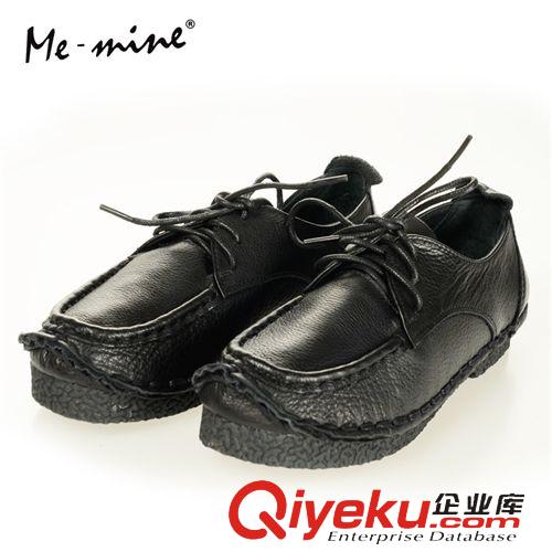 按【價格】分 2015千色圖新品小牛皮牛筋底平底翻遍系帶鞋休閑運動鞋蝸牛鞋批發