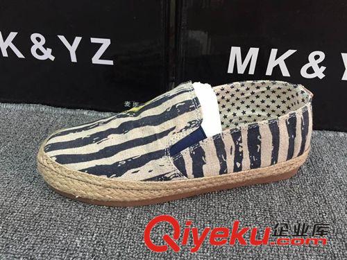 5月24日【店長推薦】 3/10A23  365十1潮鞋  條紋布鞋 休閑板男鞋晉江庫存鞋批發(fā)原始圖片2